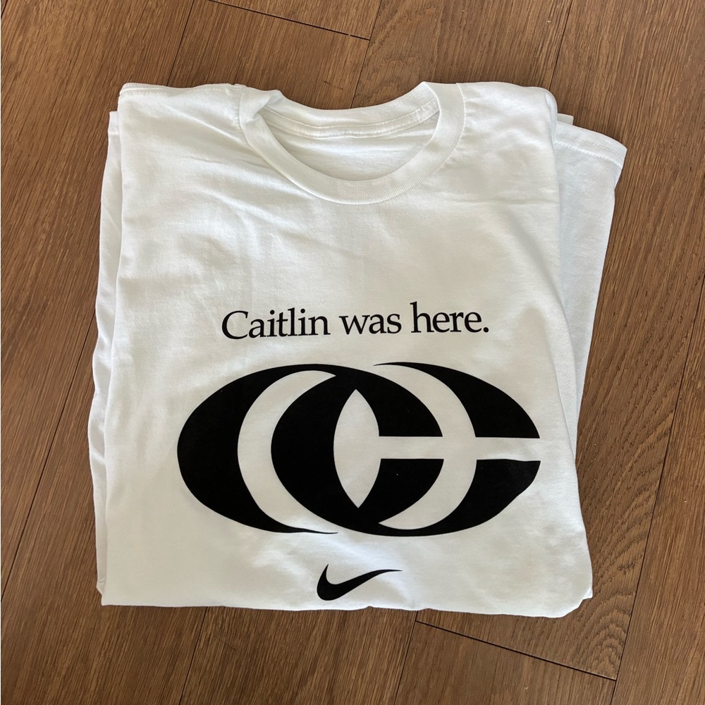 White Catlin Clark Nike T-Shirt XL